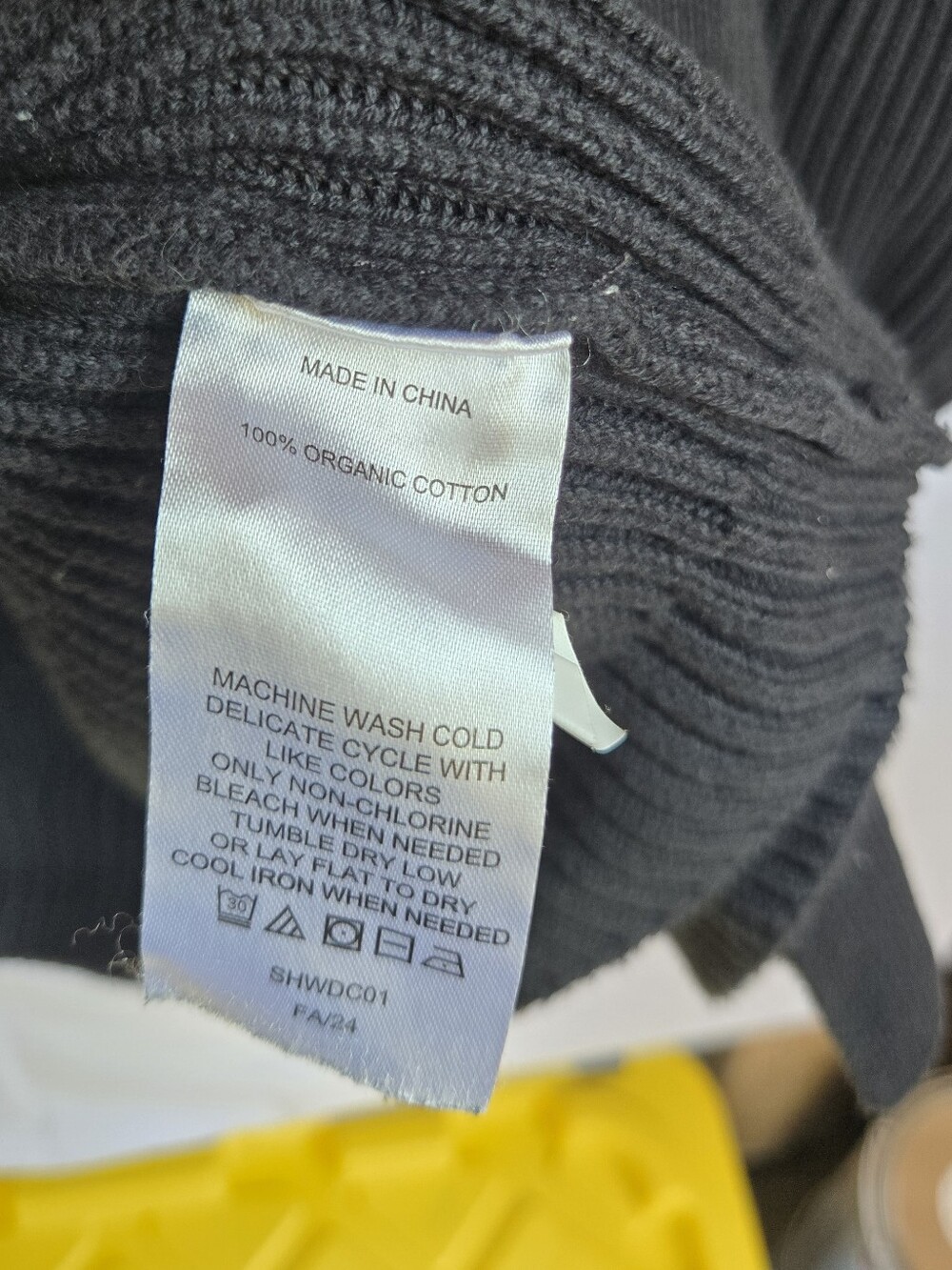 Quince Organic Cotton Ribbed Open Cardigan with Pockets-Size Xl - Picture 3 of 7